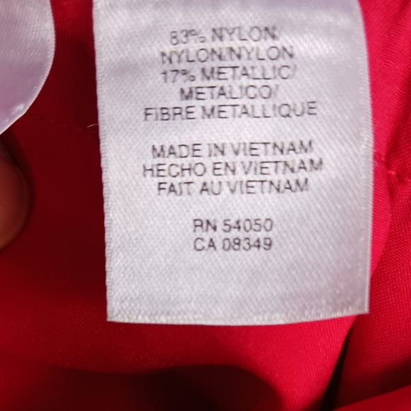 Anne Klein size 4 A-line red skirt with lining, side zipper - Picture 5 of 5